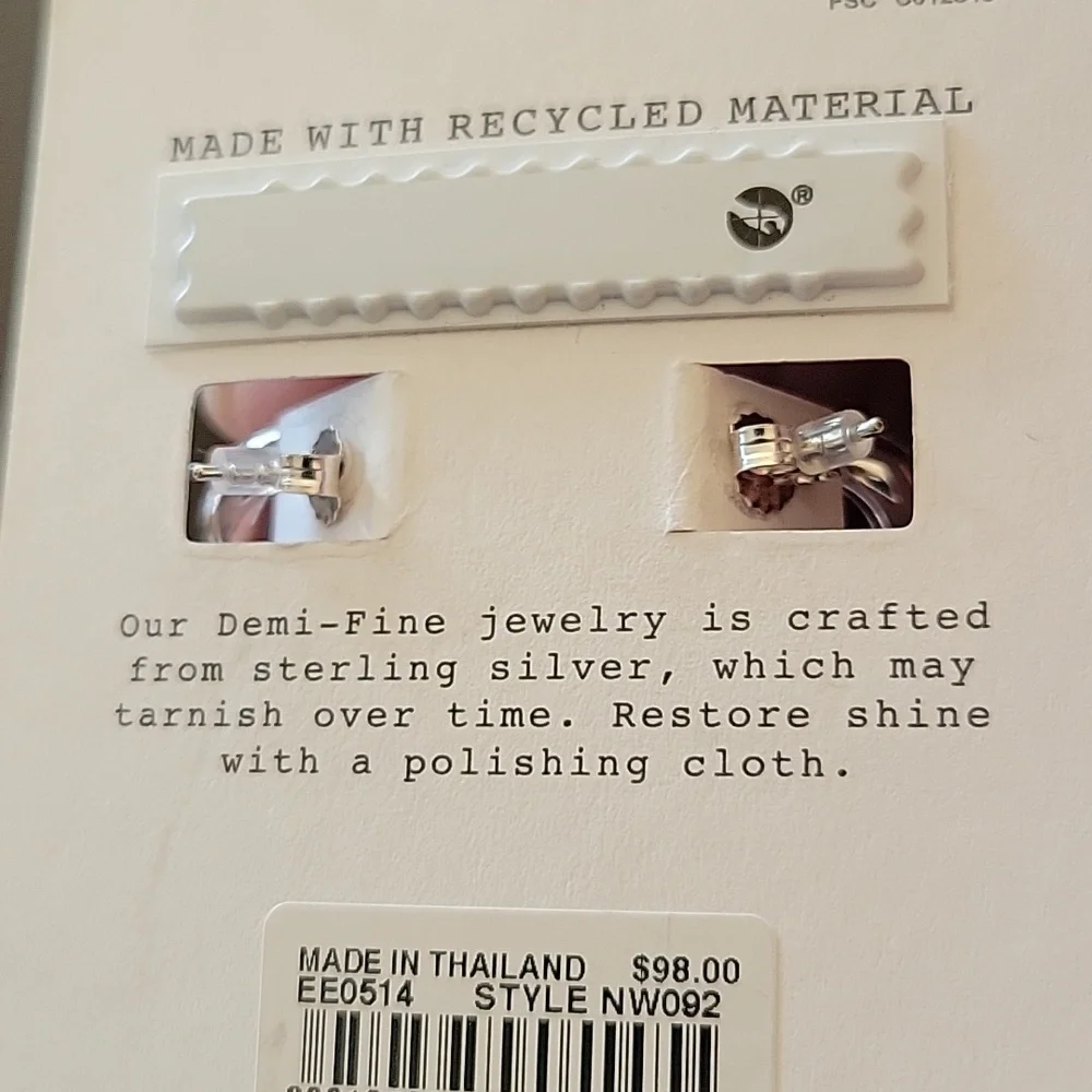 Madewell Demi Fine Twisted Hoop Earrrings - Picture 4 of 6